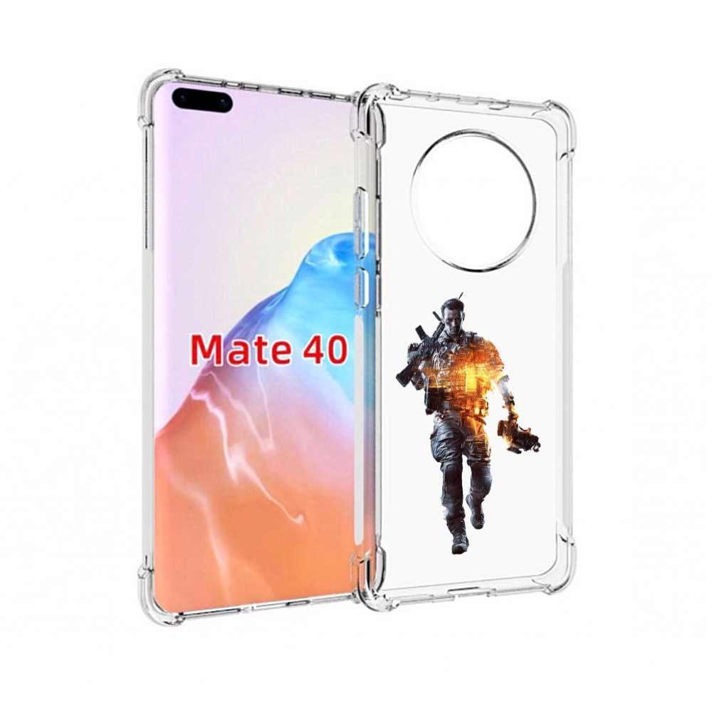 

Чехол MyPads Tocco для Huawei Mate 40 Battlefield-4 мужской, Прозрачный, Tocco