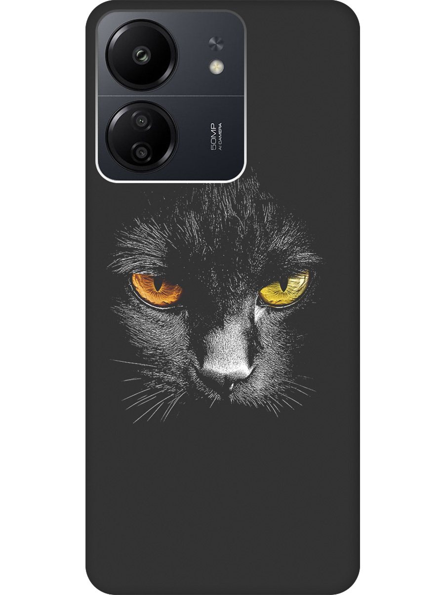 

Силиконовый чехол на Xiaomi Redmi 13C / Poco C65 с принтом матовый черный 833664, Черный;белый;золотистый, 777767712