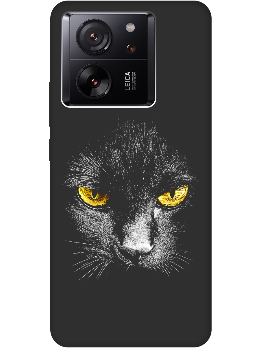 

Силиконовый чехол на Xiaomi 13T/13T Pro с принтом матовый черный 833662, Черный;белый;золотистый, 776584812
