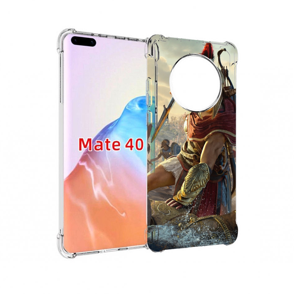 

Чехол MyPads Tocco для Huawei Mate 40 Assassin's Creed Odyssey Kassandra мужской, Прозрачный, Tocco