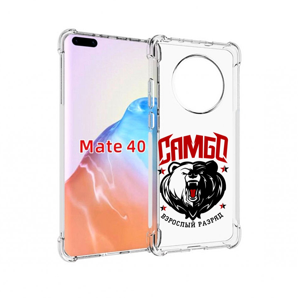 

Чехол MyPads Tocco для Huawei Mate 40 Единоборства Самбо медведь, Прозрачный, Tocco