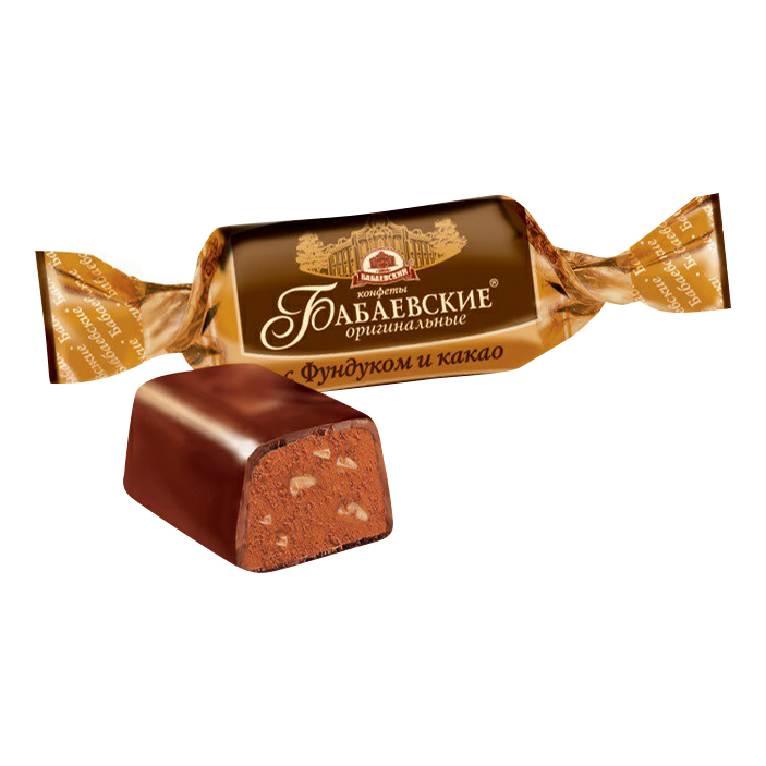 Шоколадные конфеты Бабаевский Оригинальные с фундуком и какао