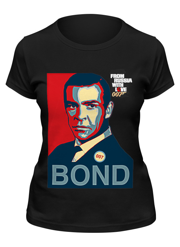 

Футболка женская Printio James bond черная 2XL, Черный, James bond