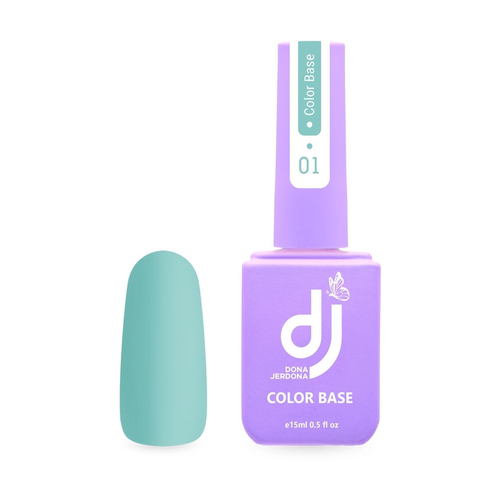 

Цветная камуфлирующая база Dona Jerdona для ногтей Color Base тон №01 мятный 15 мл