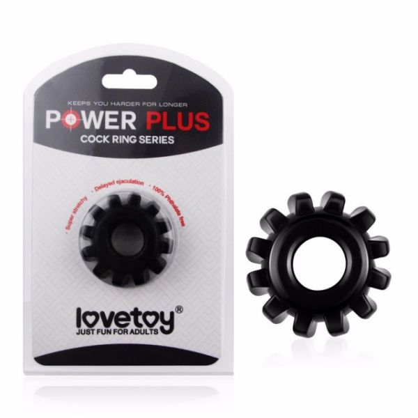 фото Эрекционное кольцо lovetoy черное power plus coock ring