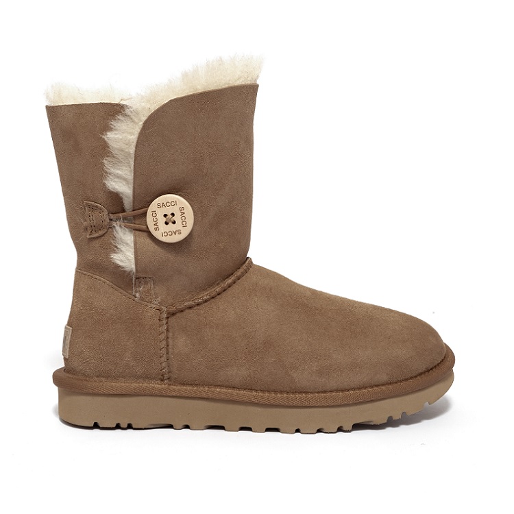 

Угги женские Sacci Bailey Button коричневые 37 EU, Коричневый, Bailey Button