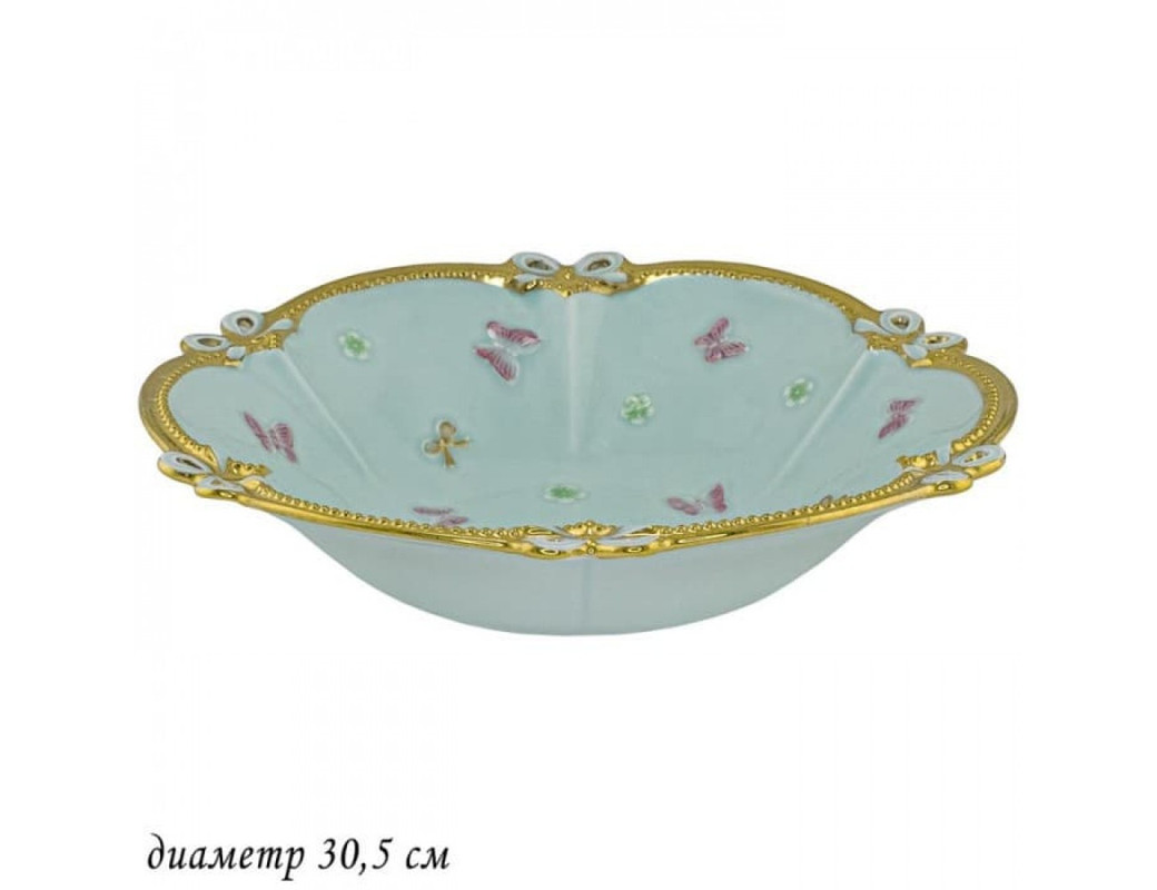 

Салатница фарфор Lenardi Бабочки 30,5см 144-414, Голубой