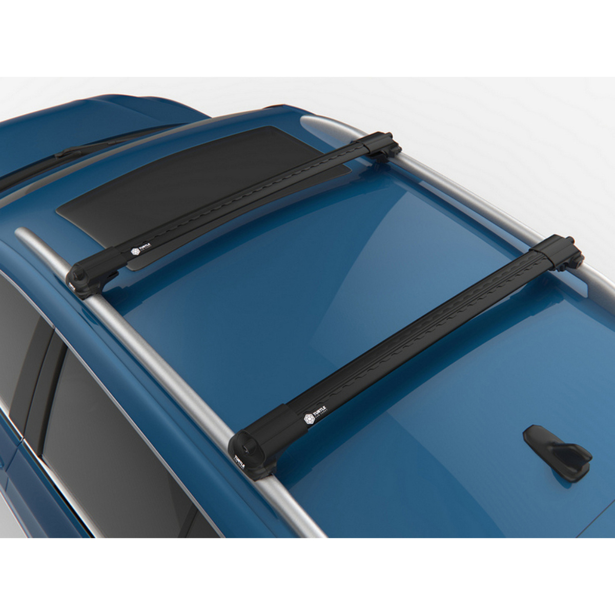 

Багажник на крышу Инфинити QX80 2013-2022 на рейлинги, черный, Turtle Air-1, TA1..198