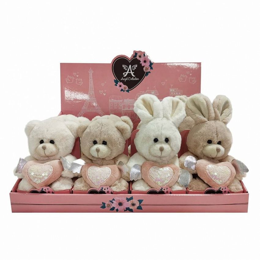 фото Мягкая игрушка angel collection валентинка-блеск, 12 см, 681893