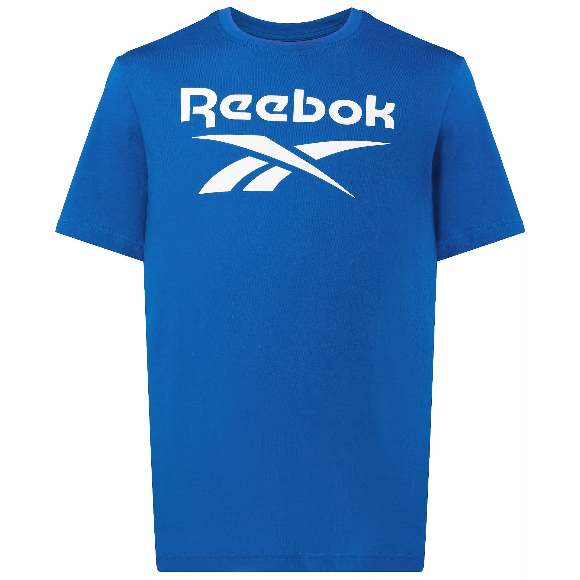 

Футболка мужская Reebok Identity Stacked Logo T-Shirt голубая L, Голубой, Identity Stacked Logo T-Shirt