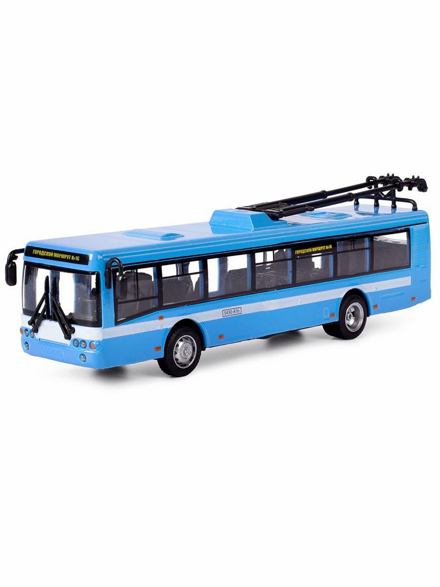 

Модель тролейбуса Play Smart ЛиАЗ-5292, фиолетовая, инерционная, 1/72 6407B, 6407B