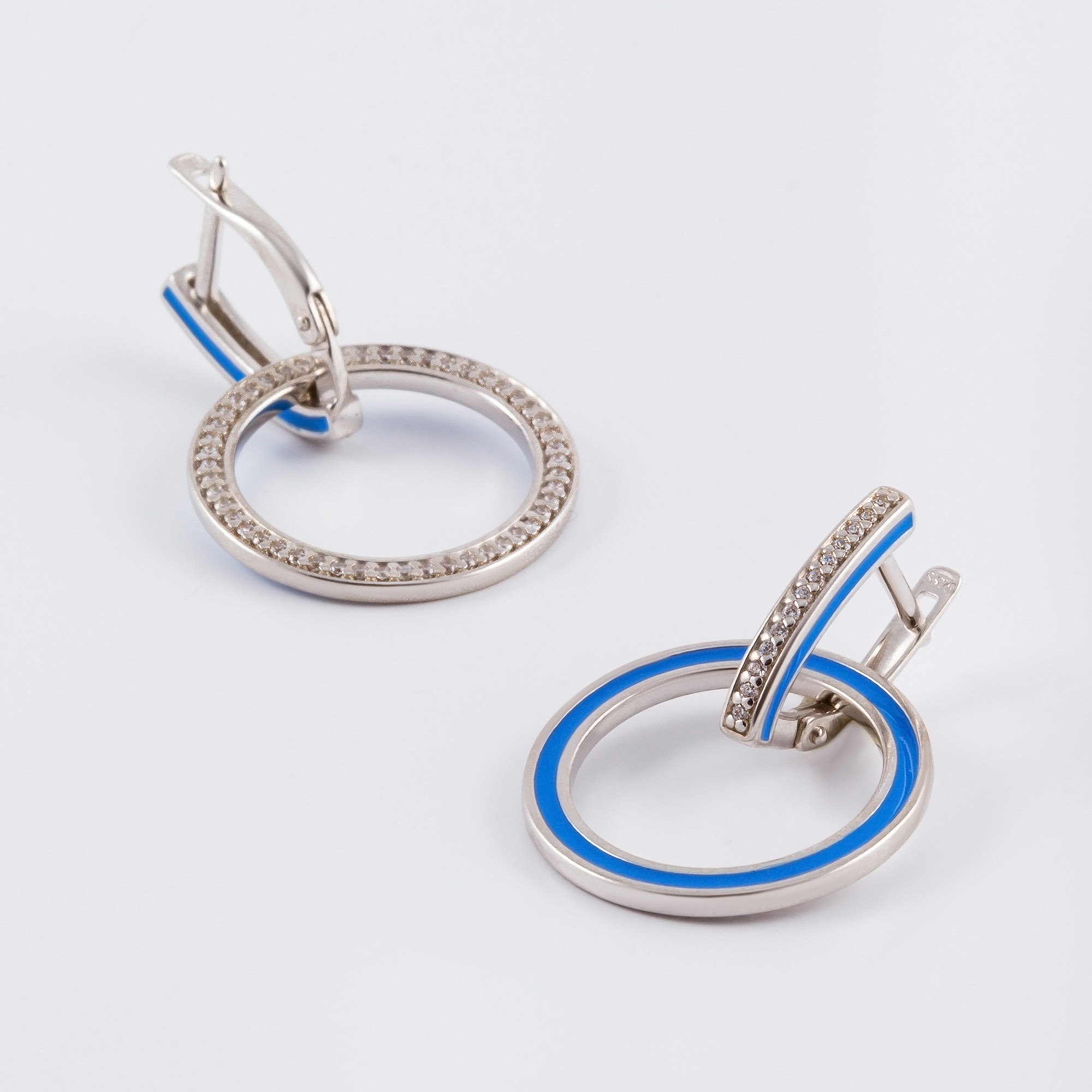 

Серьги из серебра с фианитом/эмалью НАШЕ ЗОЛОТО ДИ94025045, ДИ94025045