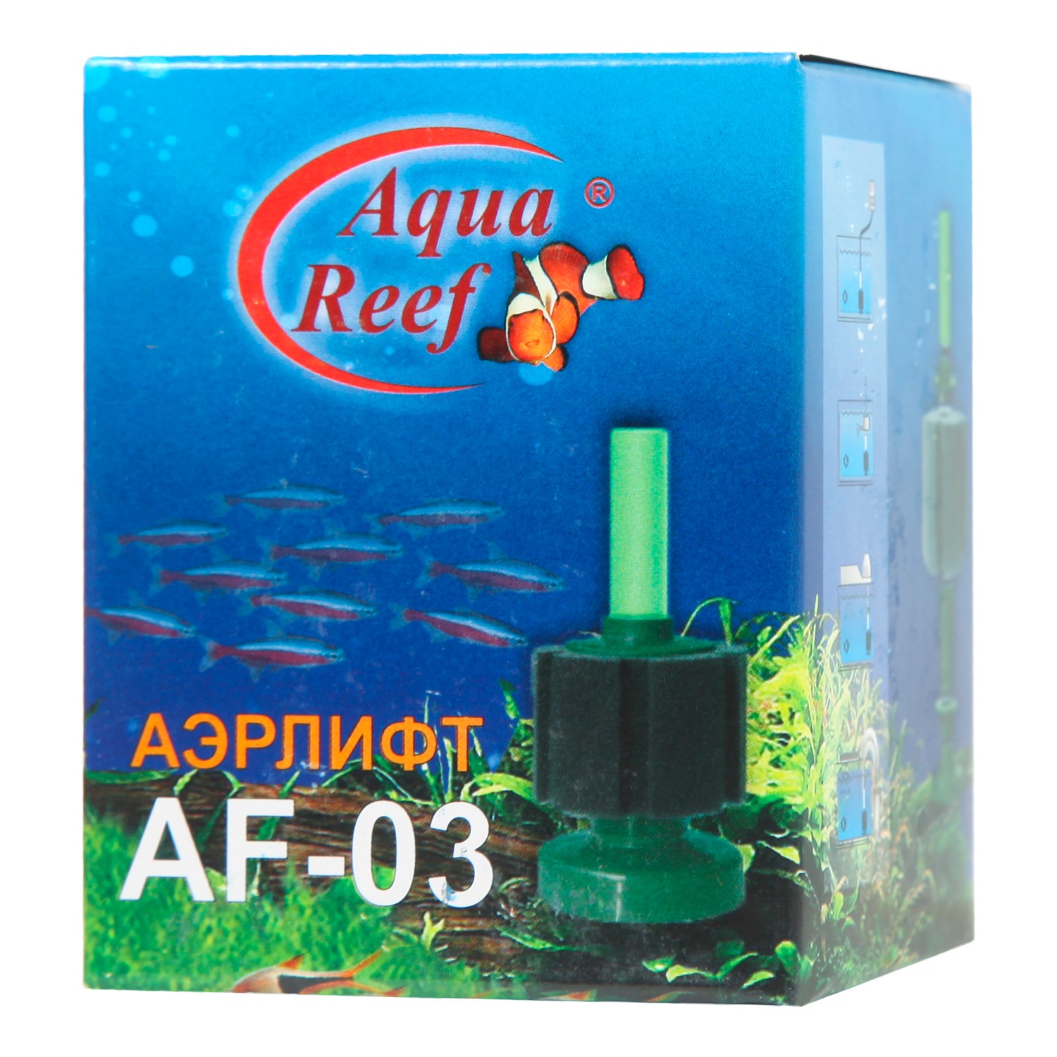 

AquaReef Фильтр для биоочистки аквариума Аэрлифт AF-03, 667,5см, AquaReef Фильтр для биоочистки аквариума Аэрлифт AF-03, 6*6*7,5см
