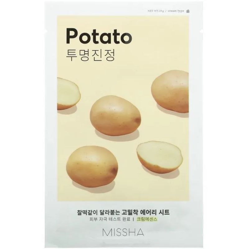 Маска для лица MISSHA смягчающая с экстрактом картофеля для тусклой кожи, 19 г, 2 шт