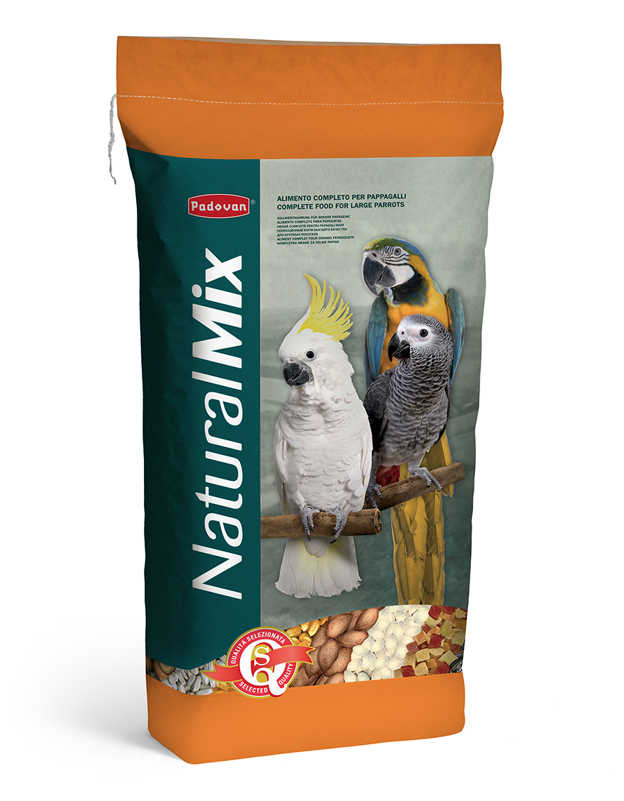 Сухой корм для крупных попугаев Padovan Naturalmix Pappagalli, 18 кг