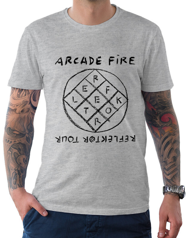 

Футболка мужская Design Heroes Arcade Fire - Reflektor Tour серая 3XL, Серый, Arcade Fire - Reflektor Tour