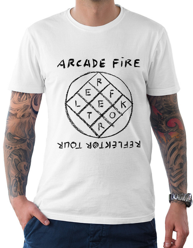 фото Футболка мужская design heroes arcade fire - reflektor tour белая 3xl