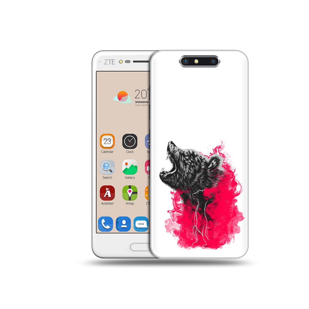 

Чехол MyPads Tocco для ZTE Blade V8 медведь в дымке (PT100217.451.463), Прозрачный, Tocco