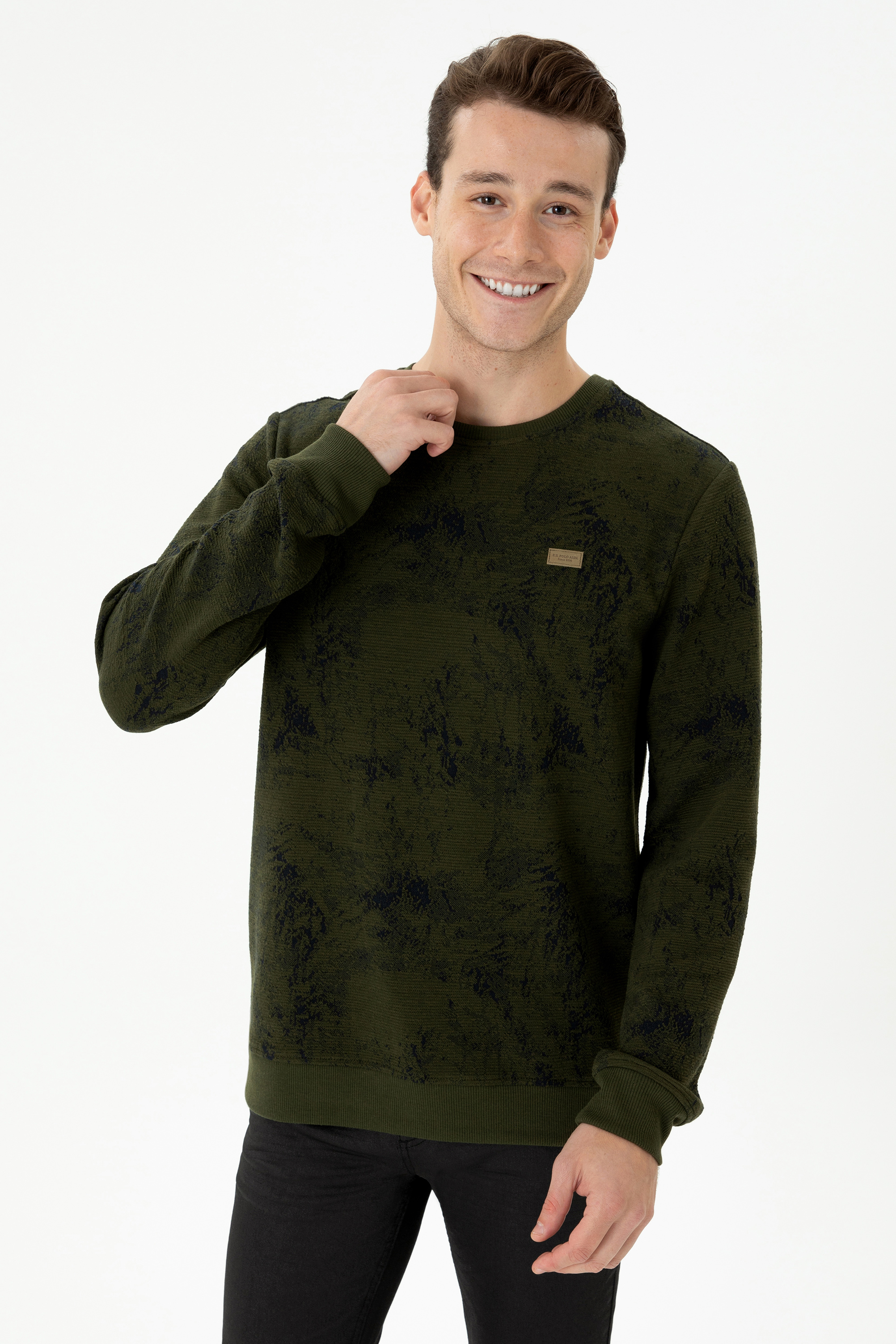 

Свитшот мужской U.S. POLO Assn. G081SZ0820BOGOS хаки L, G081SZ0820BOGOS