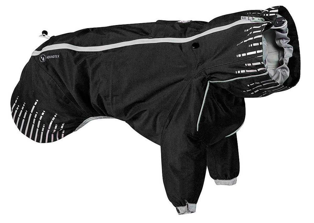 

Плащ для собак HURTTA Rain Blocker, унисекс, черный, длина спины 35 см, Rain Blocker