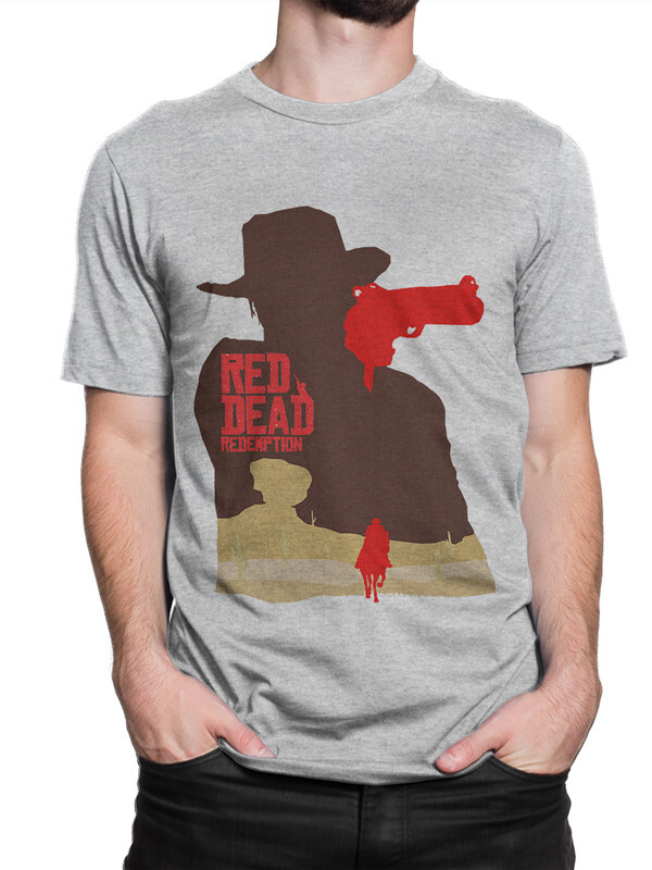 фото Футболка мужская design heroes игра red dead redemption серая xl