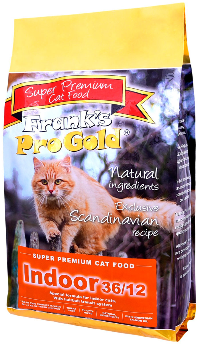 Сухой корм для кошек Frank's ProGold INDOOR , курица, 3кг