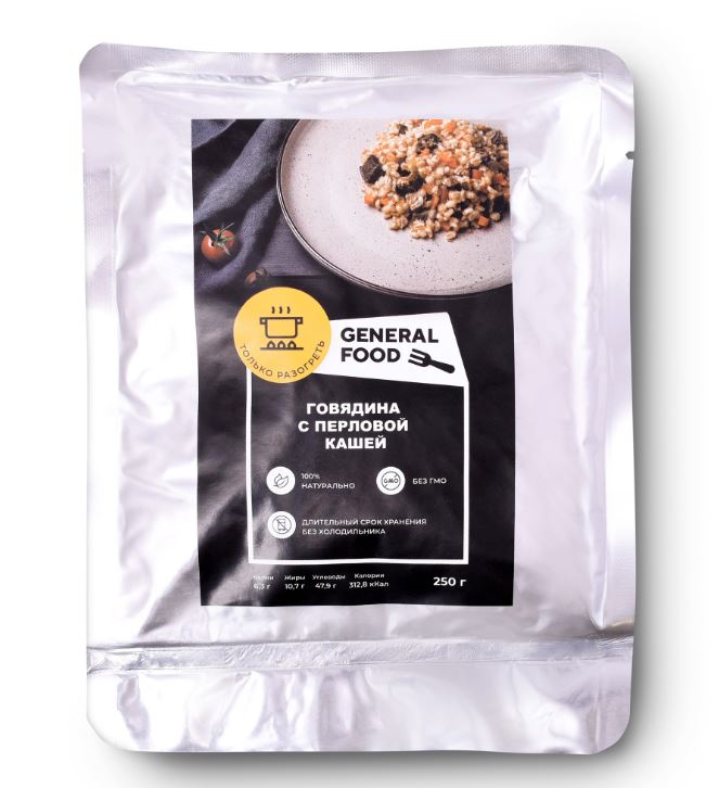 

Говядина General food с перловой кашей, 250 г