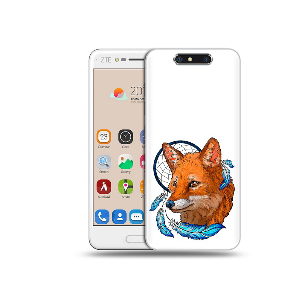 

Чехол MyPads Tocco для ZTE Blade V8 лиса и ловец снов (PT100217.451.438), Прозрачный, Tocco