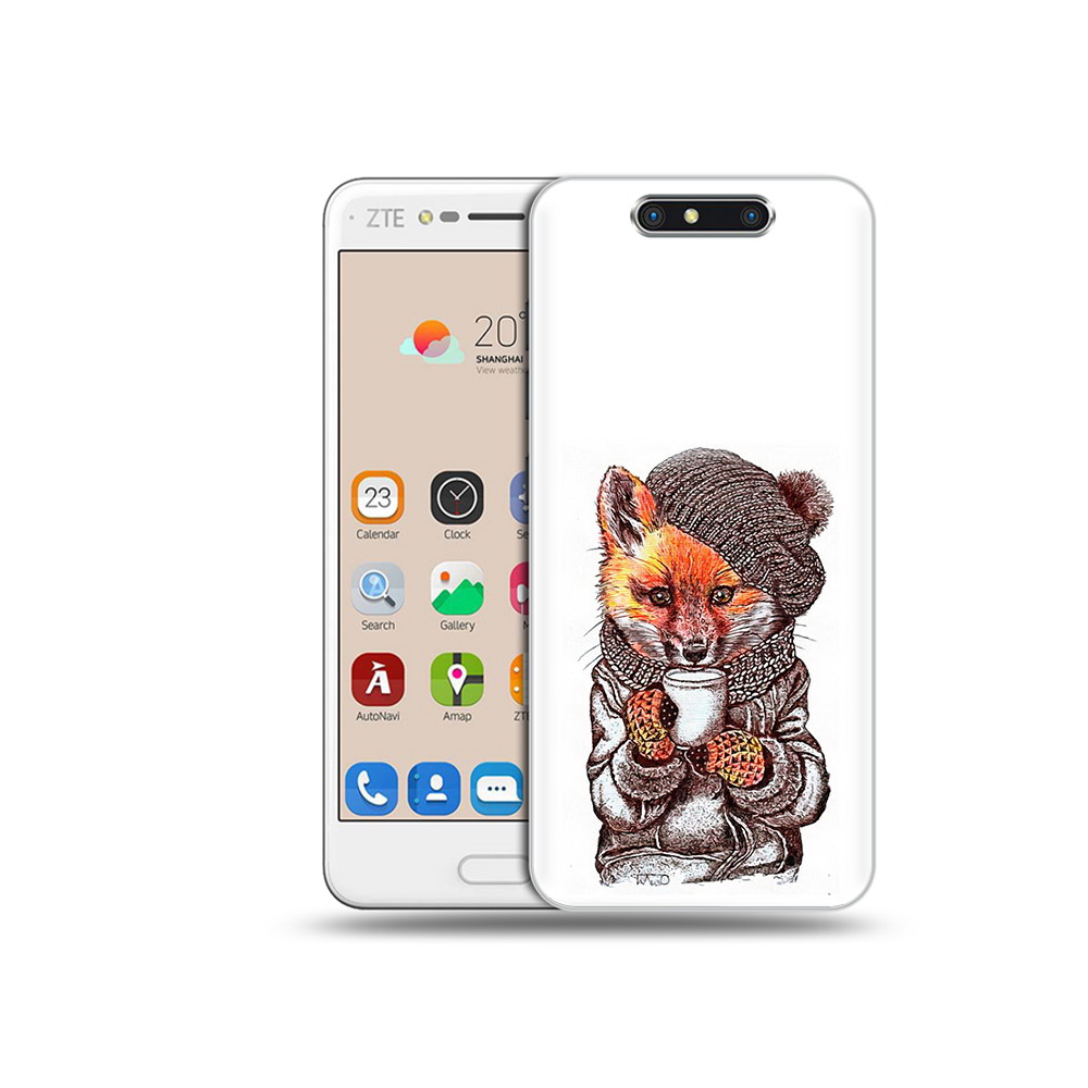 

Чехол MyPads Tocco для ZTE Blade V8 лиса в шапке (PT100217.451.437), Tocco