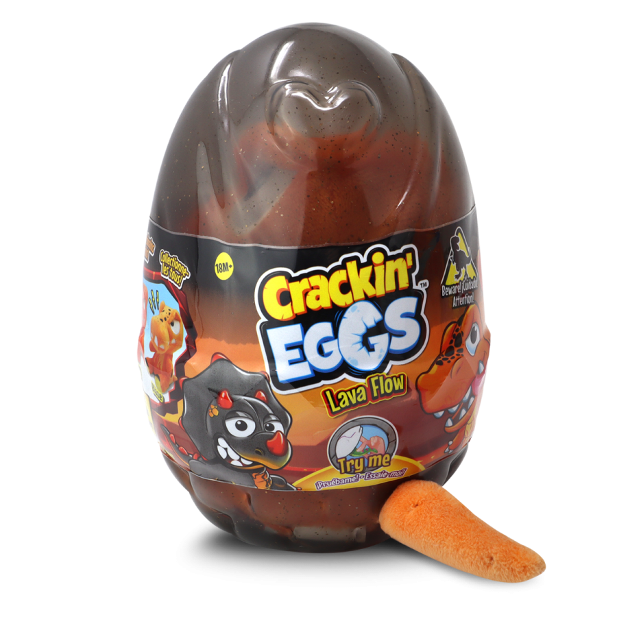 Мягкая игрушка Crackin'Eggs Динозавр 12 см в яйце оранжевый SK012