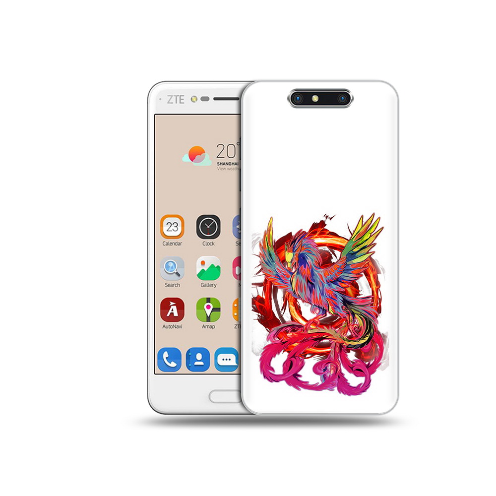 Чехол MyPads Tocco для ZTE Blade V8 красочный феникс (PT100217.451.414)