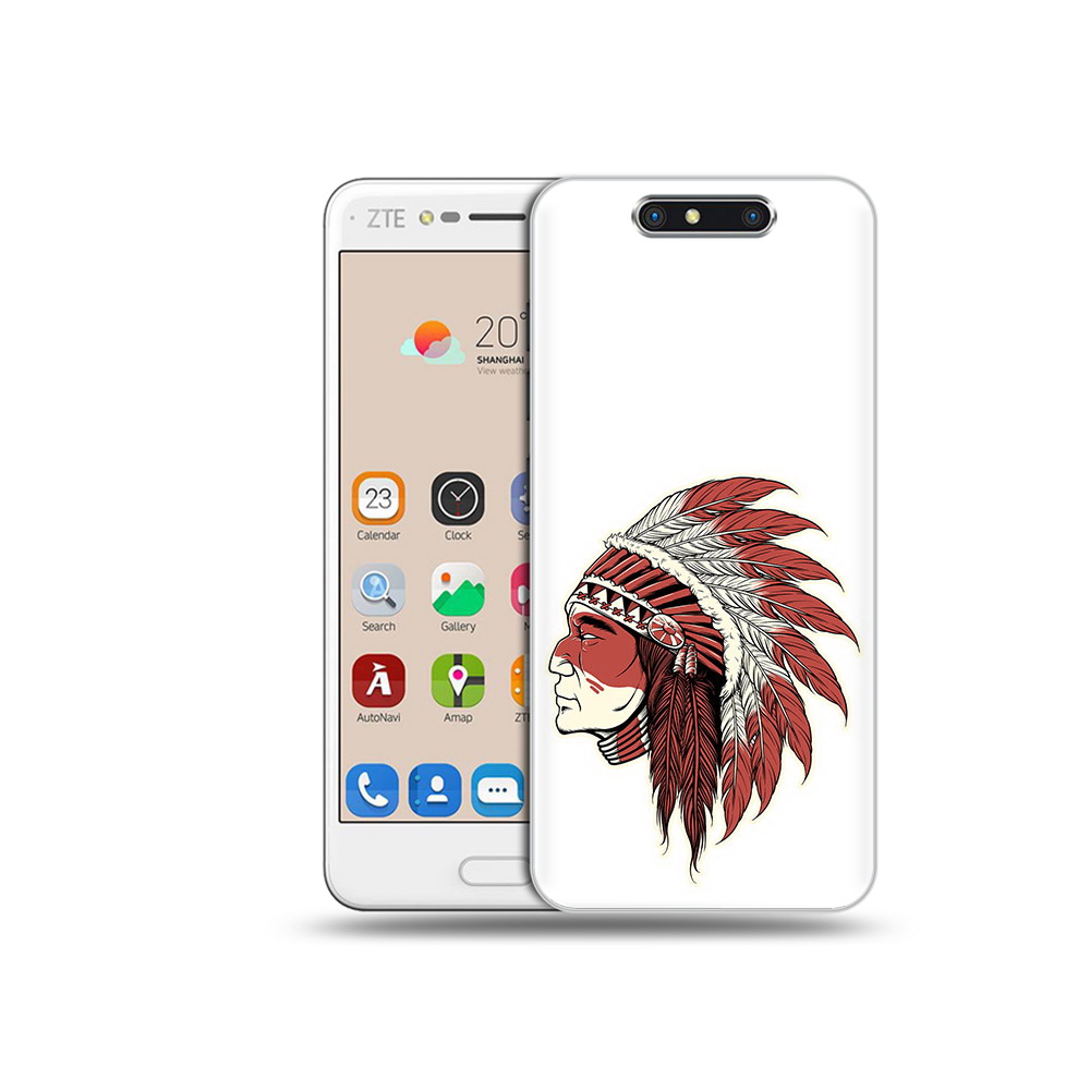 Чехол MyPads Tocco для ZTE Blade V8 красный индеец (PT100217.451.411)