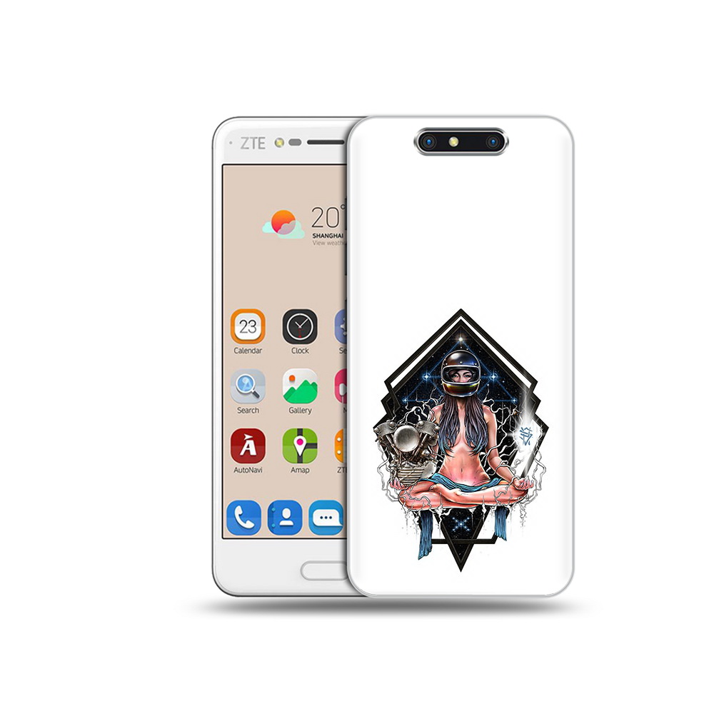 

Чехол MyPads Tocco для ZTE Blade V8 красивая девушка в шлеме (PT100217.451.406), Прозрачный, Tocco