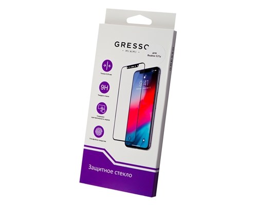 фото Стекло защитное gresso full screen black frame для realme c21y