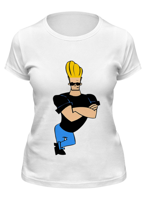 

Футболка женская Printio Johnny bravo белая M, Белый, Johnny bravo