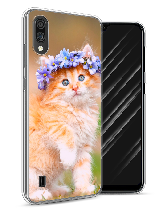 

Чехол Awog на ZTE Blade A5 (2020) / ЗТЕ Блэйд A5 (2020) "Рыжий кот в венке", Разноцветный, 134950-1