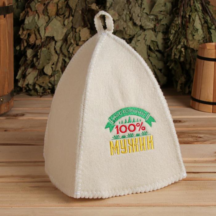 

Шапка для бани 100% мужик 3554704 onesize белый, 100% мужик