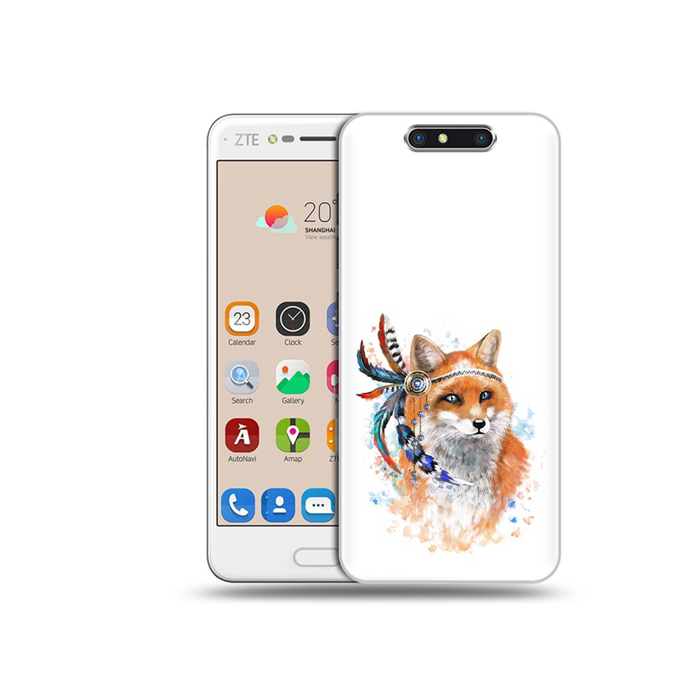 

Чехол MyPads Tocco для ZTE Blade V8 инду лиса (PT100217.451.377), Прозрачный, Tocco