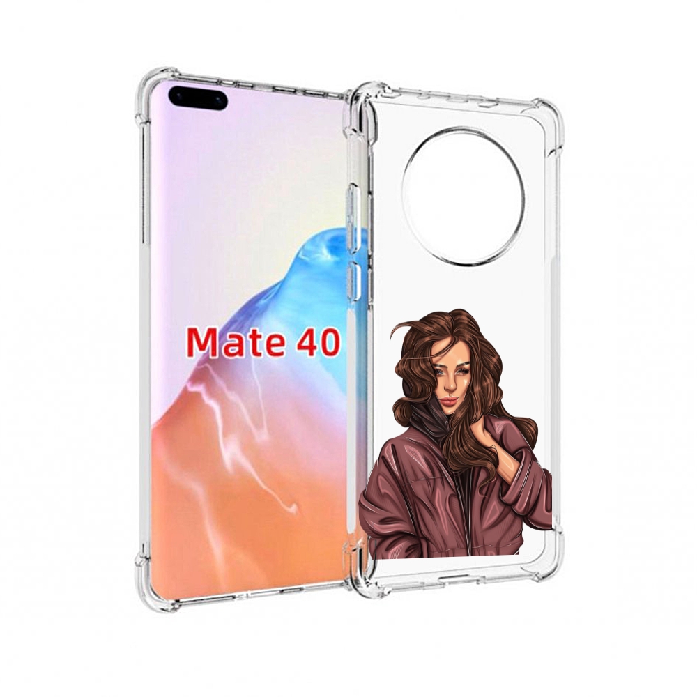 

Чехол MyPads Tocco для Huawei Mate 40 Арт рисунок девушки, Прозрачный, Tocco