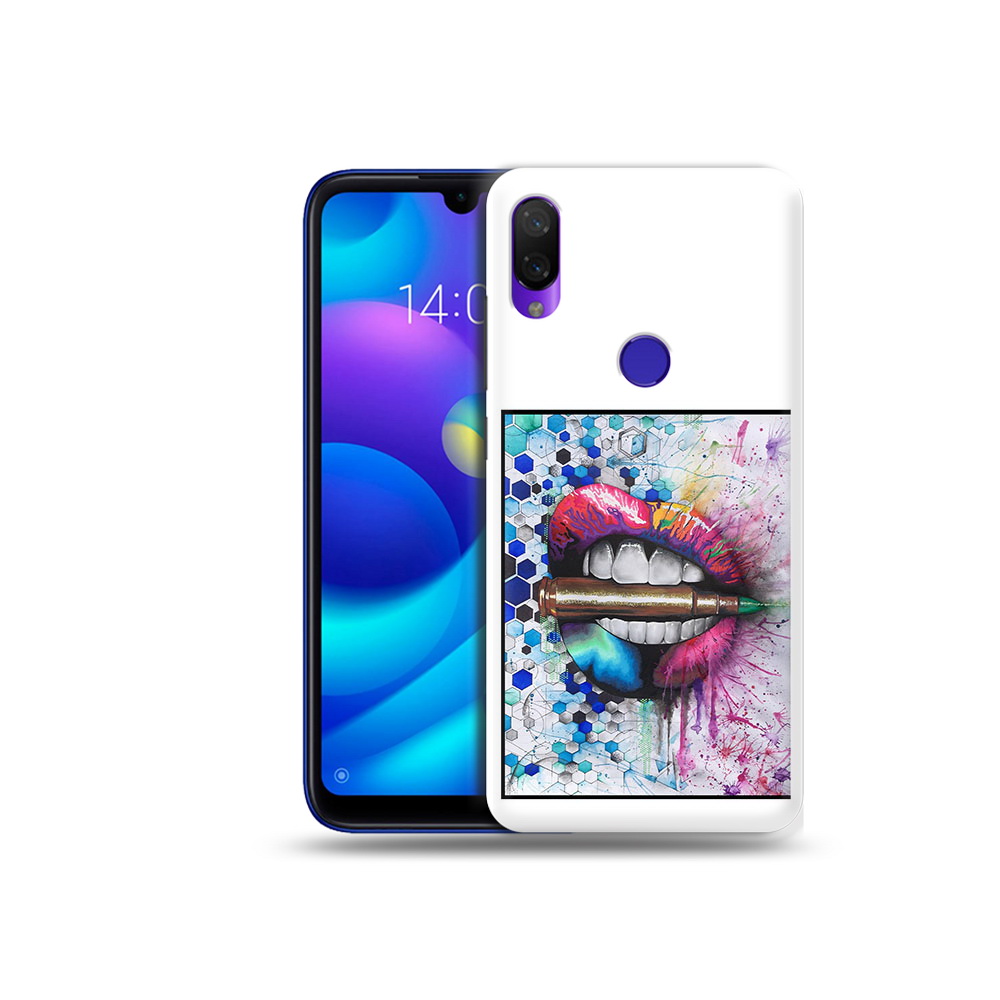 

Чехол MyPads Tocco для Xiaomi Mi Play разноцветные губы с пулей (PT128724.322.571), Прозрачный, Tocco