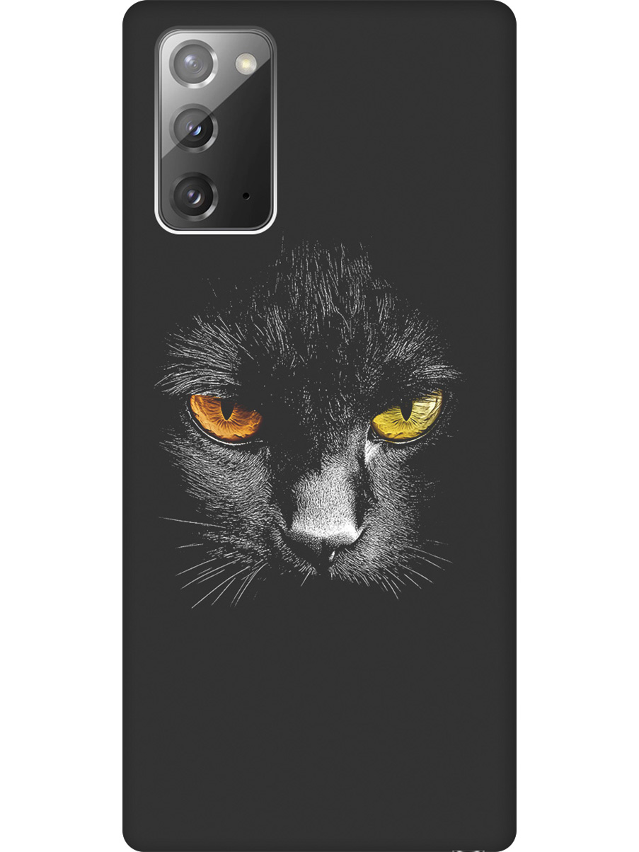 

Силиконовый чехол на Samsung Galaxy Note 20 с принтом матовый черный 833601, Черный;белый;золотистый, 723276312
