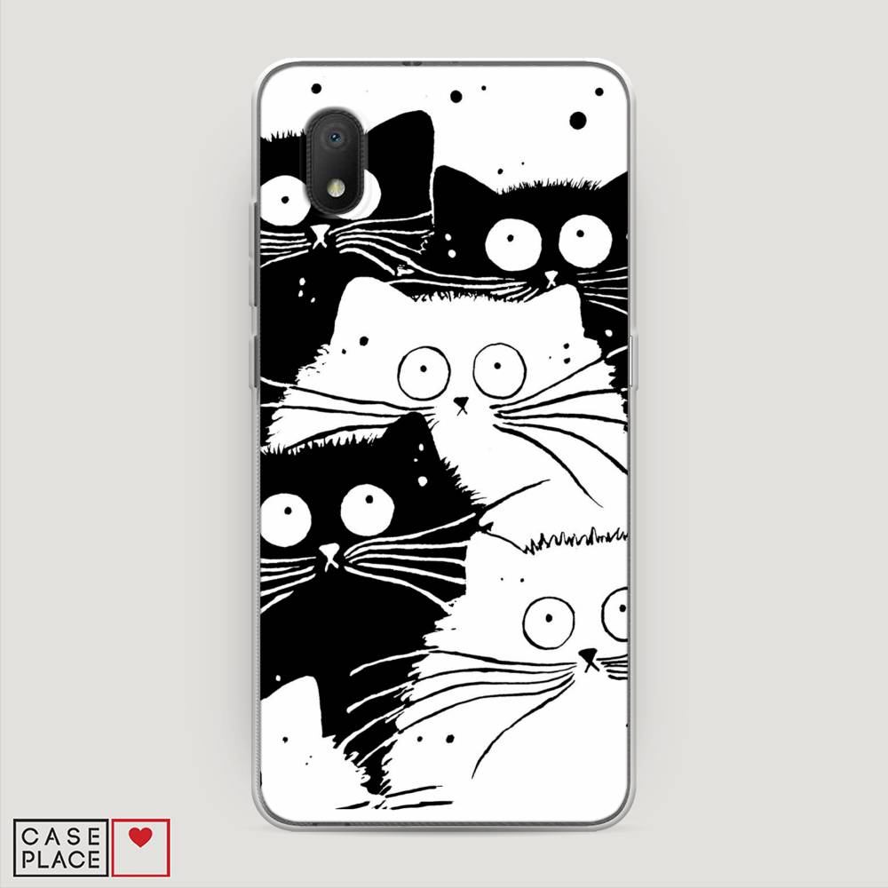 

Чехол Awog на Alcatel 1A (2020) 5002F / Алкатель 1A (2020) 5002F "Коты черно-белые", 171050-2