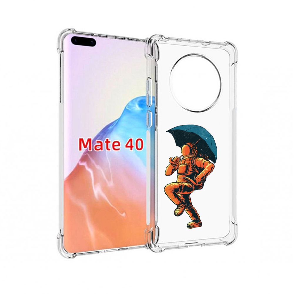 

Чехол MyPads Tocco для Huawei Mate 40 шагающий космонавт с зонтом, Прозрачный, Tocco