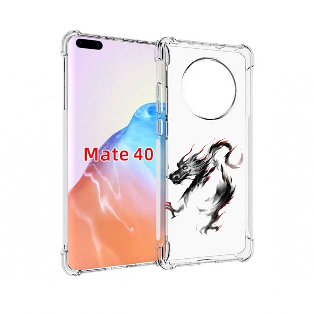 

Чехол MyPads Tocco для Huawei Mate 40 черный дракон, Прозрачный, Tocco