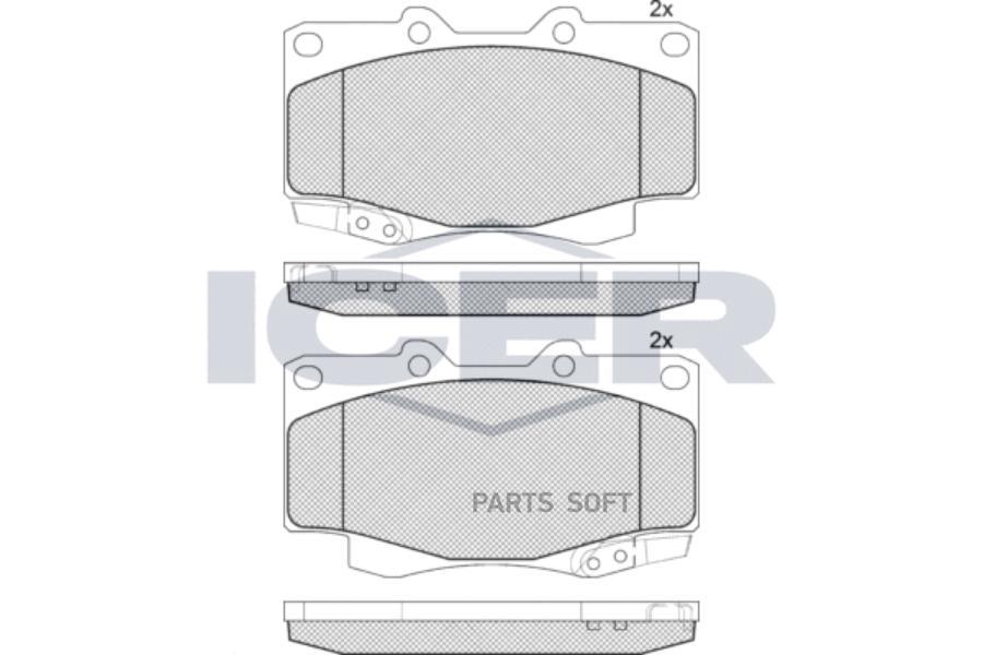 

Колодки Дисковые Передние С Антискр. Пластинами Toyota Hilux 2.5D 01> 141007-208