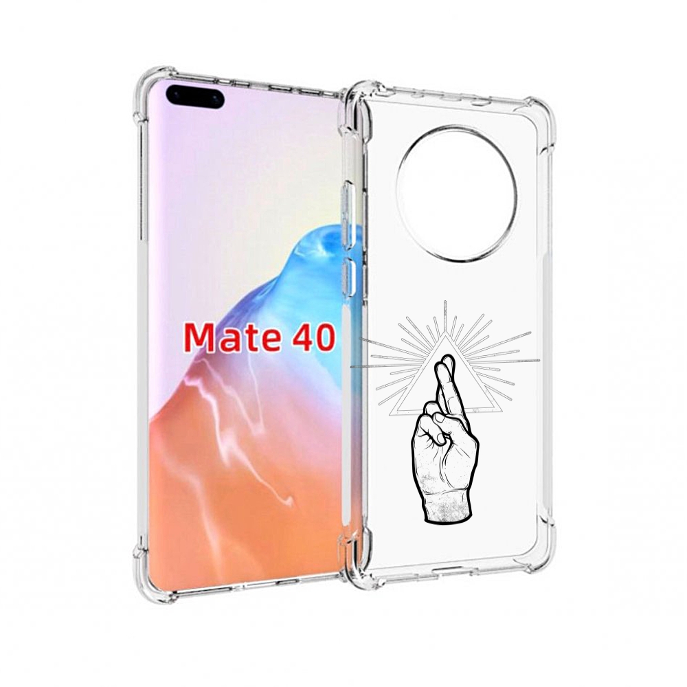 

Чехол MyPads Tocco для Huawei Mate 40 черно белая рука, Прозрачный, Tocco