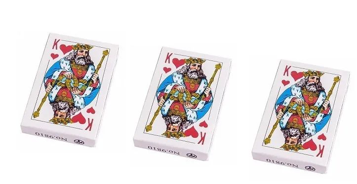 Карты игральные бумажные с пластиковым покрытием, классические, колода 54 шт, 3 шт.