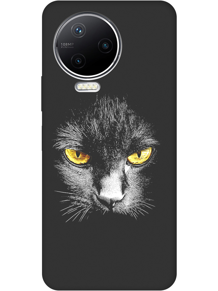 

Силиконовый чехол на Infinix Note 12 Pro с принтом матовый черный 833574, Черный;белый;золотистый, 762092712