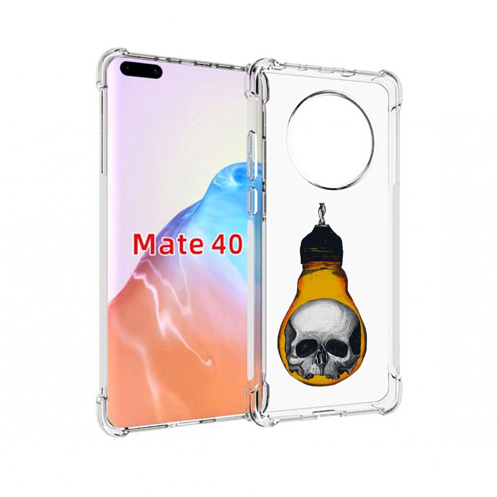

Чехол MyPads Tocco для Huawei Mate 40 череп в лампочке, Прозрачный, Tocco