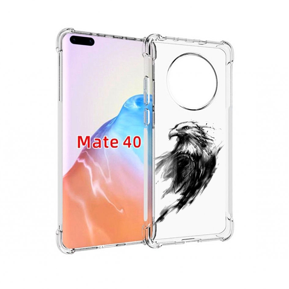 

Чехол MyPads Tocco для Huawei Mate 40 чб птица, Прозрачный, Tocco